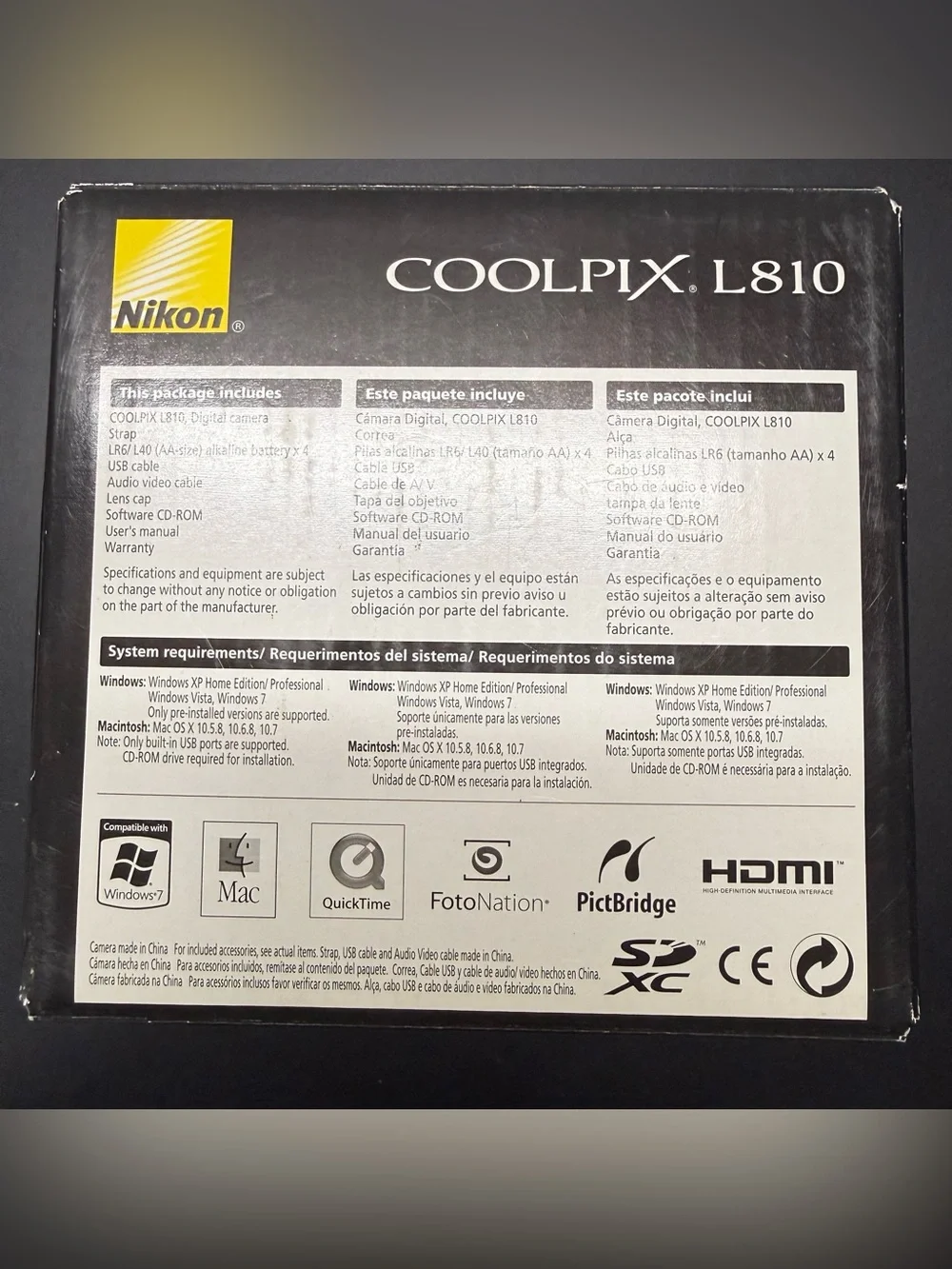 Nikon COOLPIX L810 16.1 MP Digital Camera 26x Zoom Tested Works